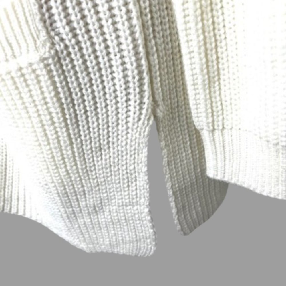White Tunic Length Shawl Collar Cardigan from Blair - Picture 3 of 11